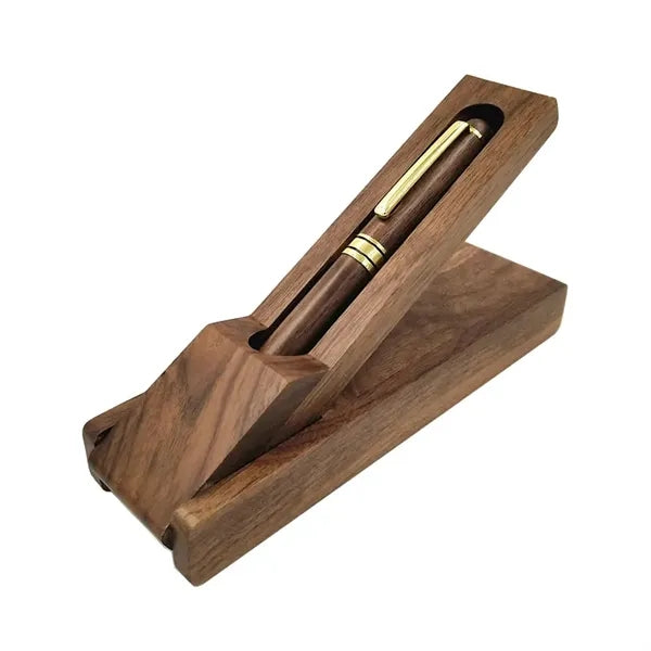 GreenGift - EcoLuxe Rosewood Roller Pen Set
