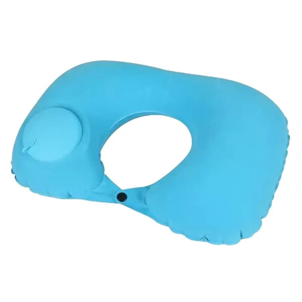 Logo Press Inflatable Portable Outdoor Neck Pillow