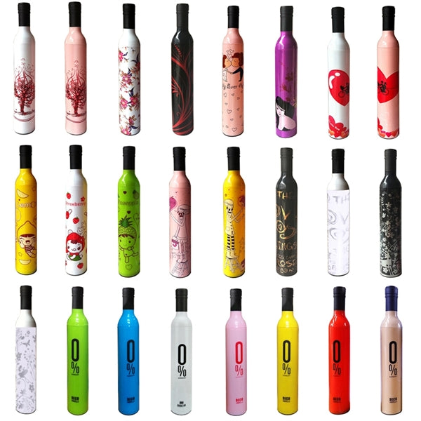 Creative Wine Bottle Shape Mini Compact Foldable Design Semi
