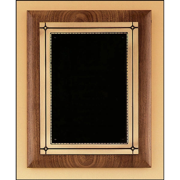 Walnut Plaque with Antique Bronze Frame 11x14