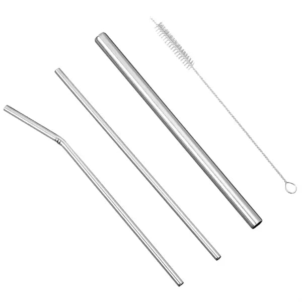 3 in 1 Stainless steel straw set