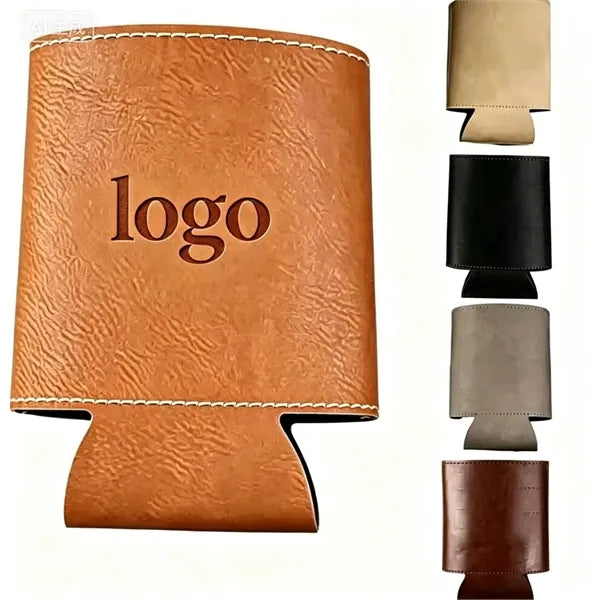 PU Leather Can Cooler Holder