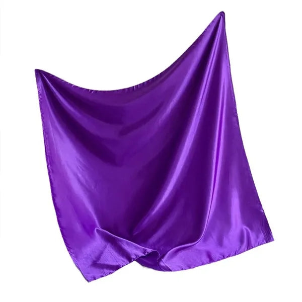 Women's solid color satin fashion glossy scarf