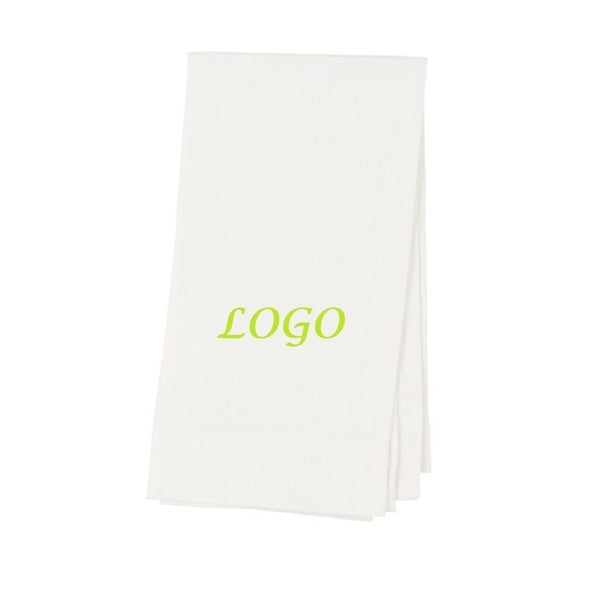 4"x8" Custom Dinner Napkin-White