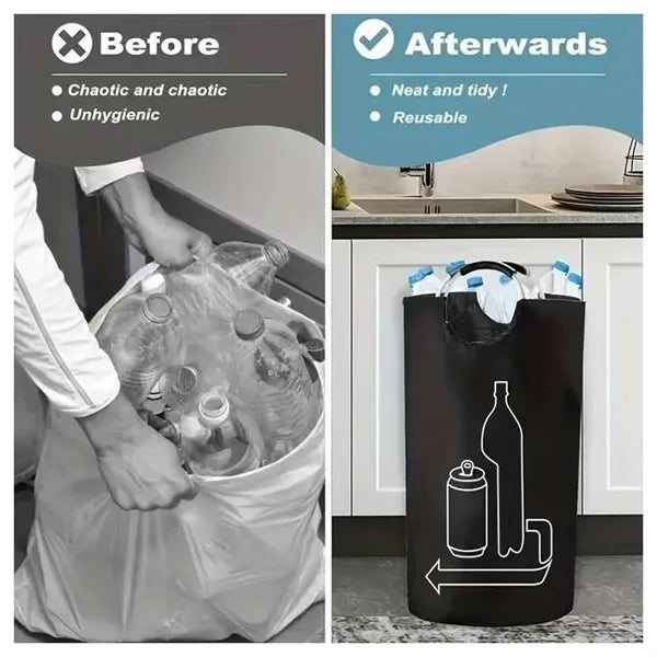 Oxford Fabric Laundry Basket W/ Aluminum Handle