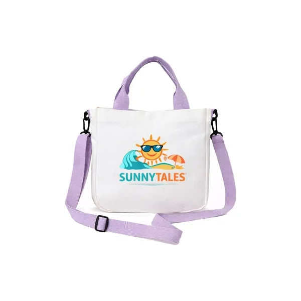 Branded Canvas Crossbody Tote Bag