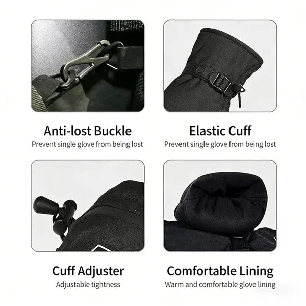 New USB Heated Gloves 3 Temp Control Warm Outdoor Ski