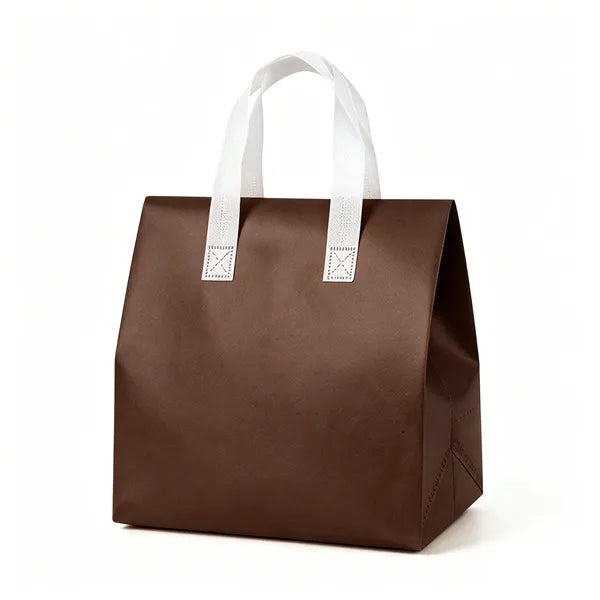 Insulated Lunch Tote with Hook and Loop Closure and Handle
