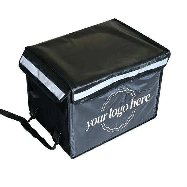 Collapsible Insulated Cooler Box Foldable Hard Striped Bin
