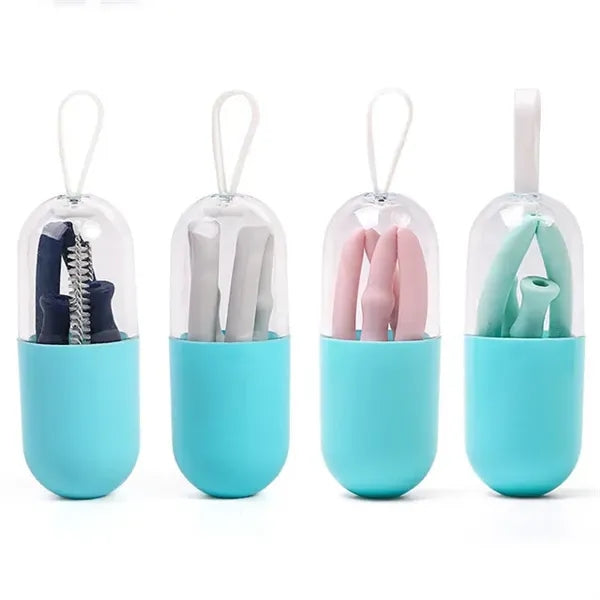 CapsuleSip Collapsible Travel Straw Kit