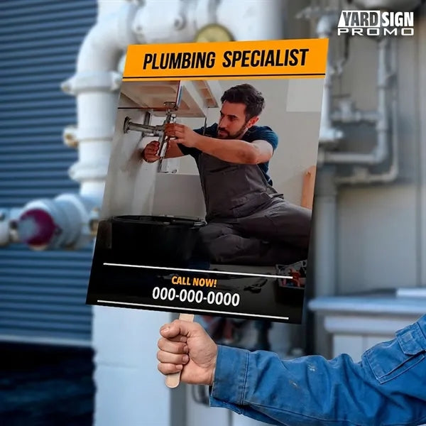9x12 Custom Outdoor Yard Signs Plumbing Specialist