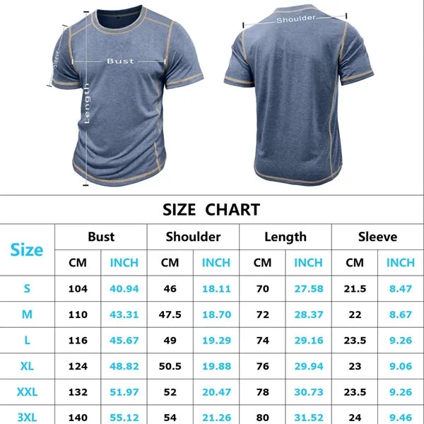 Men's Splicing Short-Sleeve , Crew Neck T-Shirt
