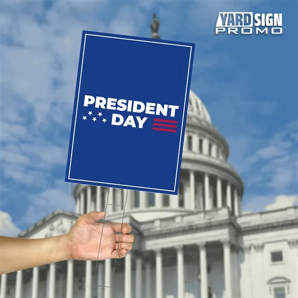 9x12 Custom Outdoor Yard Signs Happy Presidents Day