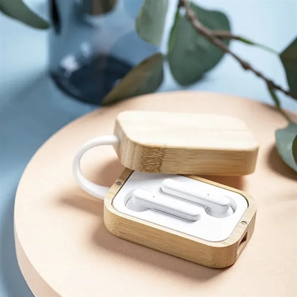 Bamboo Wireless Earbuds with Charging Case