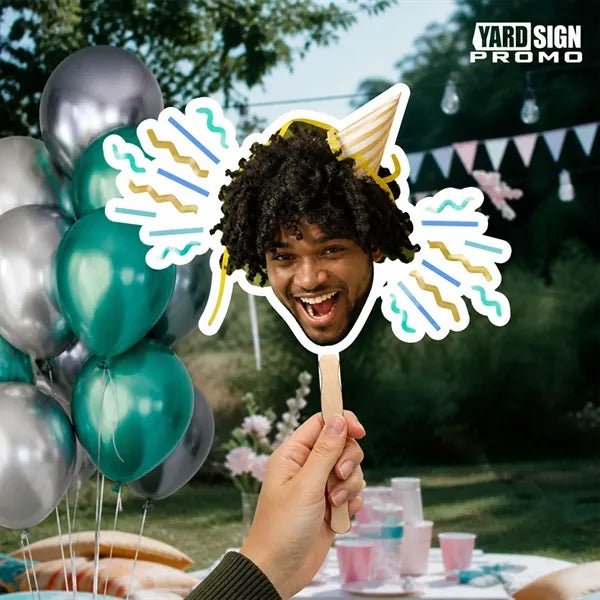 18x24 Custom Big Head Cutouts Party Hat Ribbon