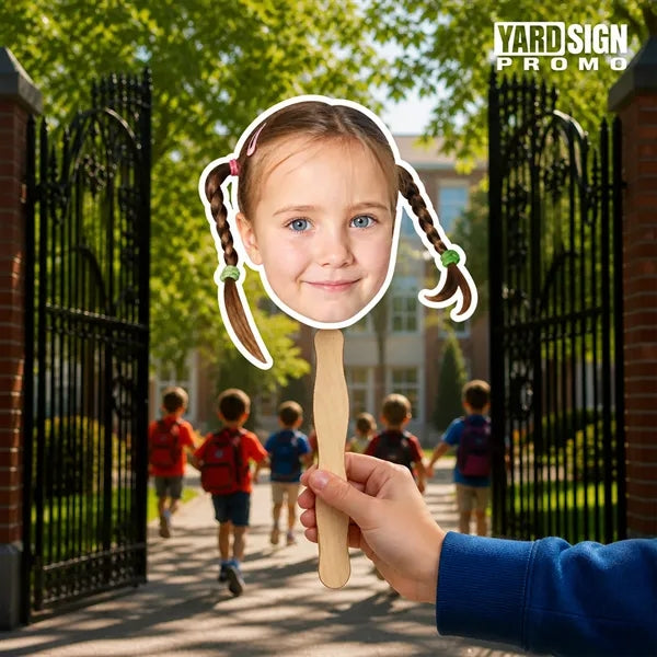 24x24 Custom Big Head Cutouts Girl Braids