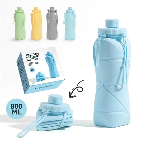 27 OZ. Large Capacity Foldable Silicone Water Bottle