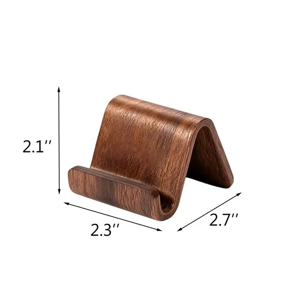 Vintage Walnut Wood Phone Stand