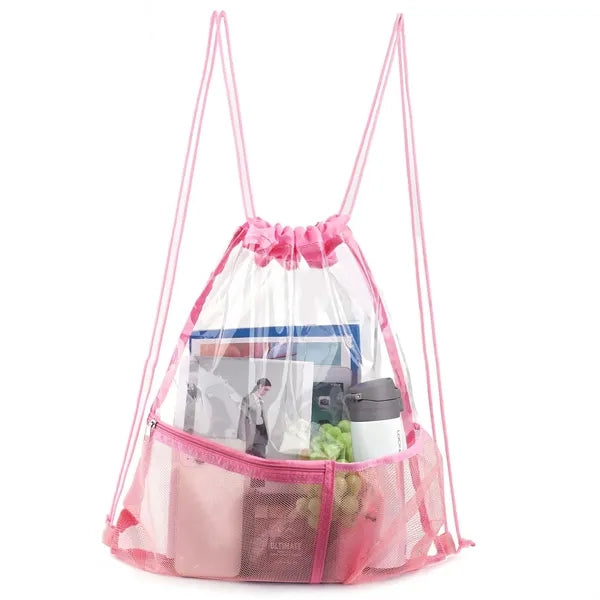 PVC Clear Mesh Drawstring Sportpack
