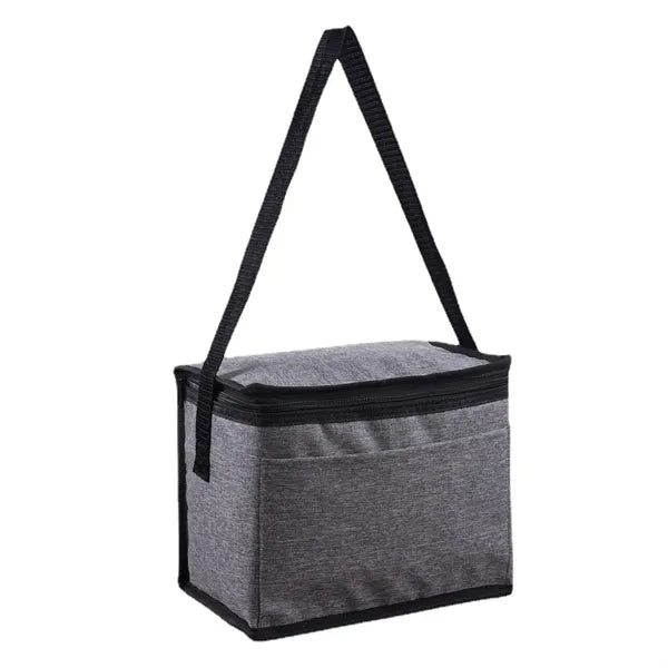 Heathered 12-Can Insulated Cooler Lunch Bag w/ Front Pocket