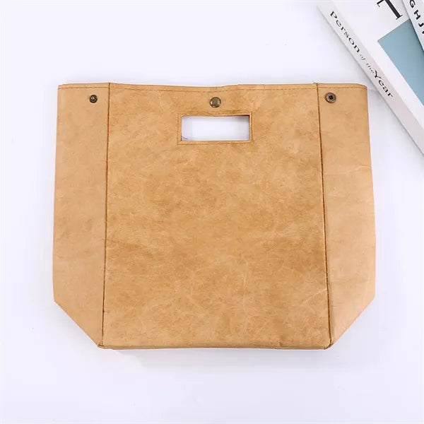 Insulated Kraft Paper Style Lunch Tote Bag