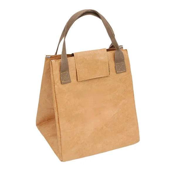 Insulated Kraft Paper Style Lunch Tote Bag