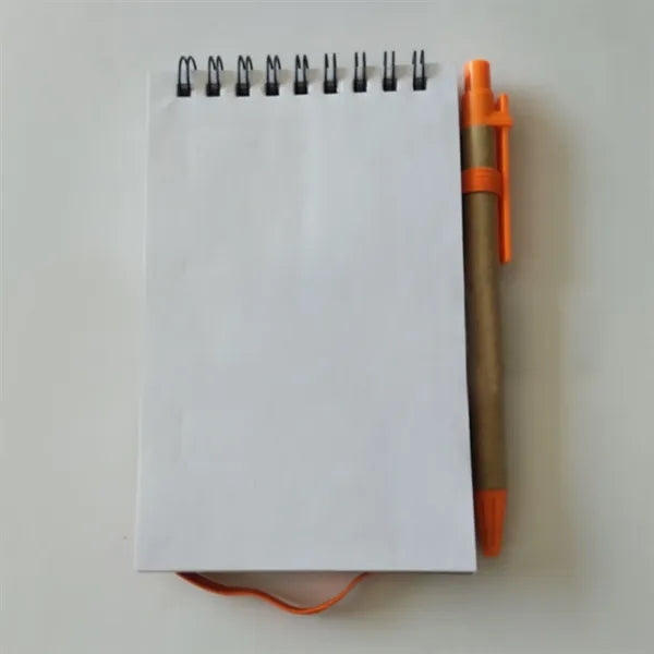 Compact Spiral Notebook Memo Pad w/Pen