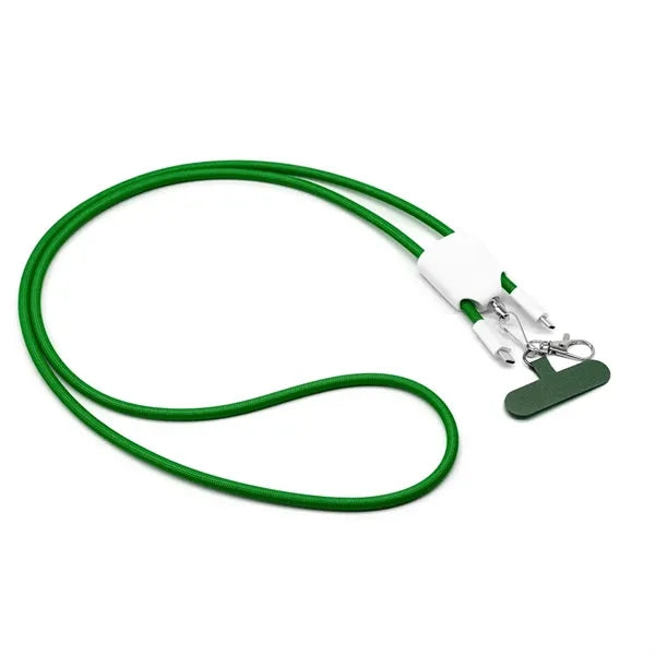 4 in 1 Phone Tether Lanyard Fast Charging Cable