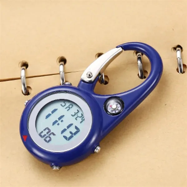 Digital Outdoor Carabiner Clip Watch with Compass