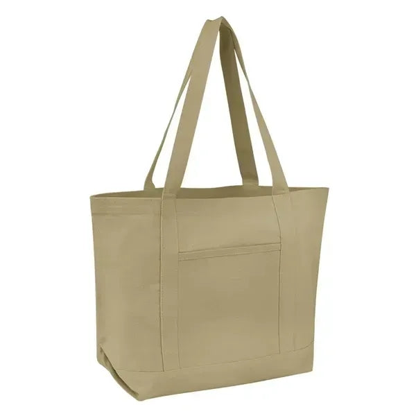 Durable Canvas Shopping Tote Bag with Long Handles