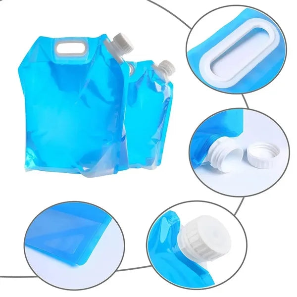 1.3 Gallon/5 Liter Refillable Collapsible Water Spout Bag