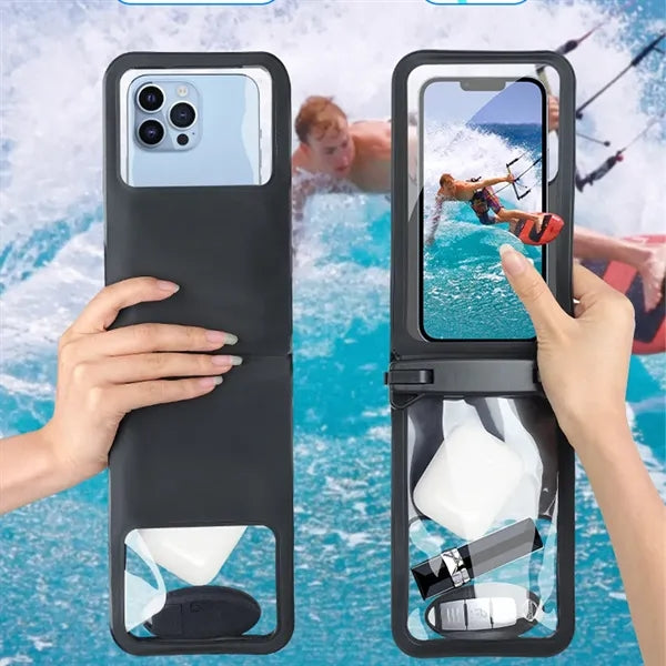 Dual Pocket Waterproof Phone Pouch Touch Screen Case