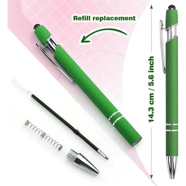 2 In 1 Stylus Ballpoint Touchscreen 0.5mm Black Ink Gift