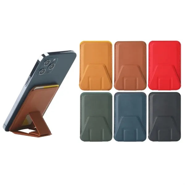 Magnetic Phone Wallet Stand PU Leather Foldable Holder