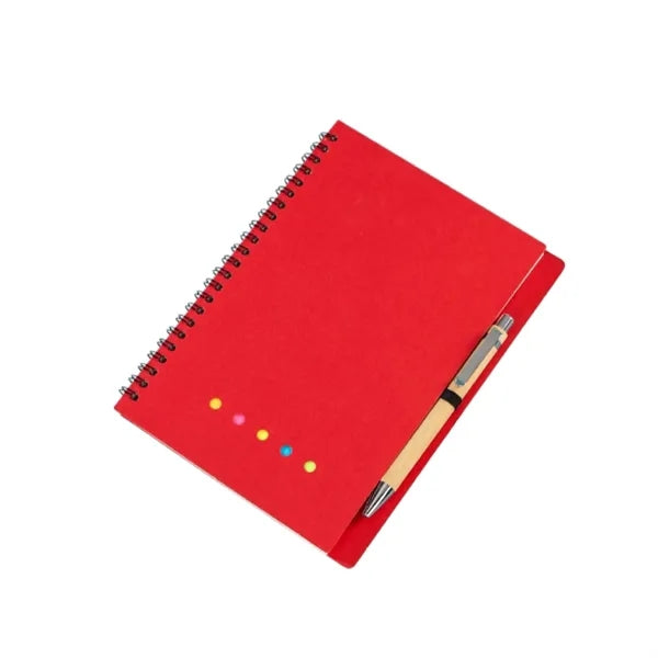 A5 Spiral Sticky Notes Notebook Custom Kraft Cover