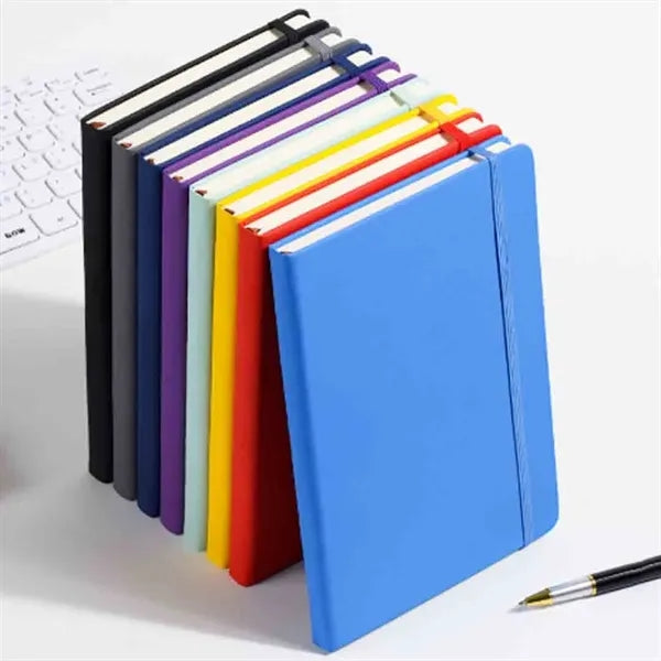 A5 Solid Color Elastic Band Business Notebook
