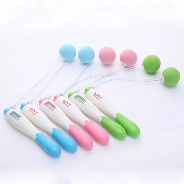 Cordless Digital Counting jump rope with a ball