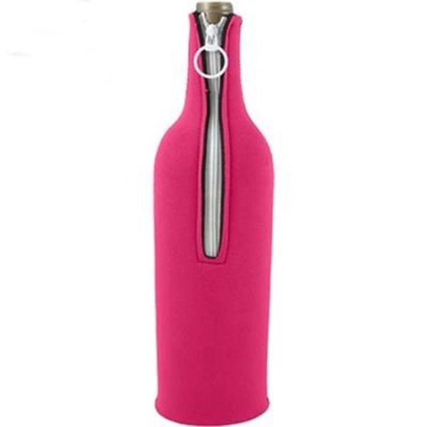 Breast Cancer Awareness Neoprene Zipper Bottle Coolers
