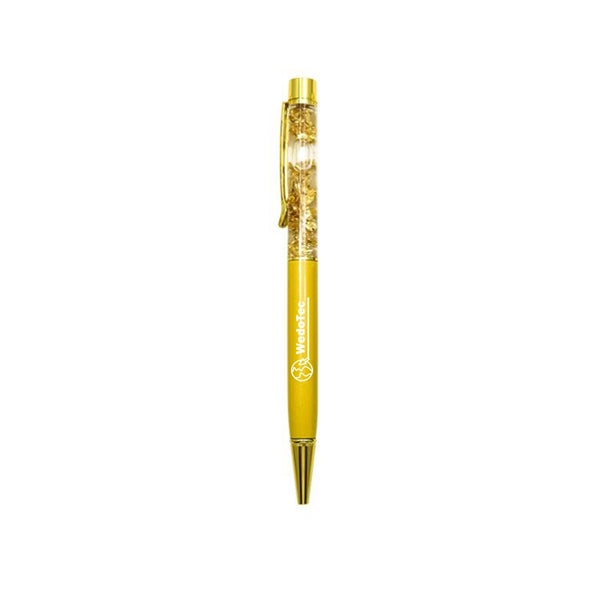 Ball Pen With Shiny Gold Foil Paper