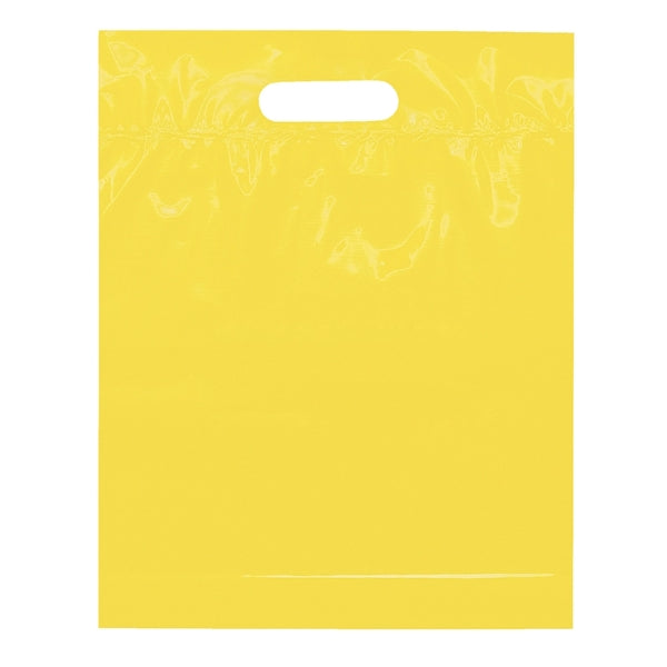 15" x 12" x 3" Die Cut Handle Plastic Bags
