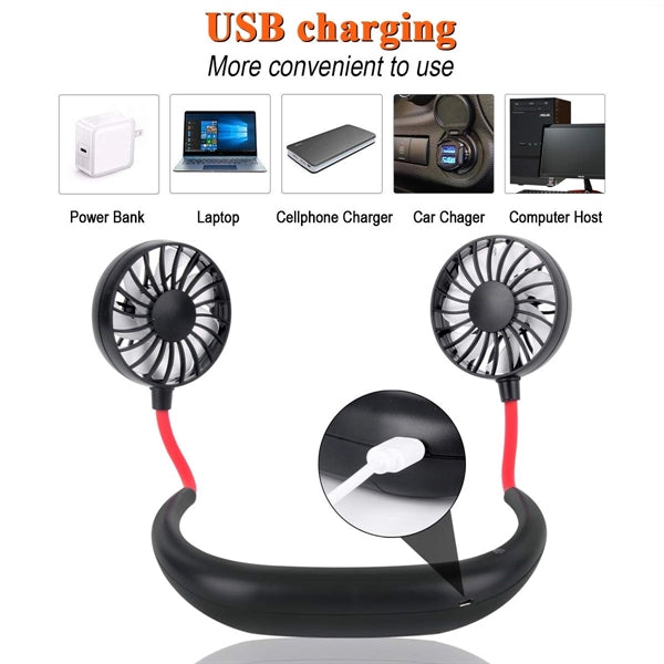 Foldable USB Spaits Neck Fan