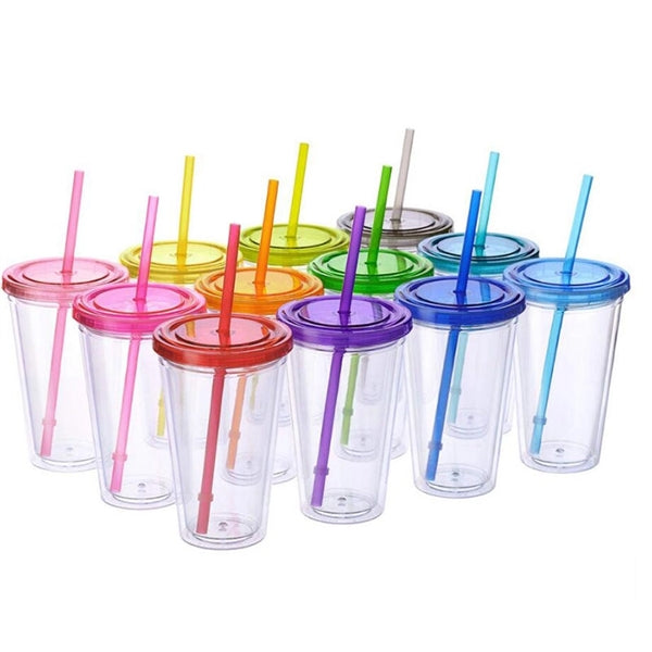 Double Wall Cup With Straw