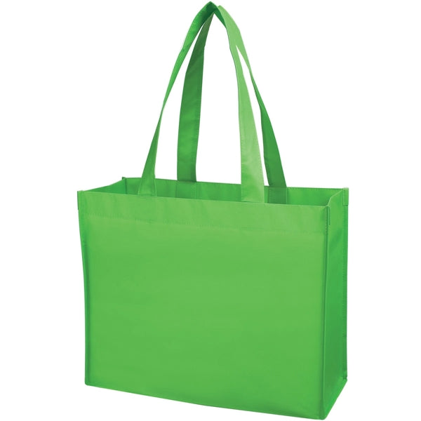 16" x 12.5" x 6.5" Matte Laminated Non-Woven Shopper Tote