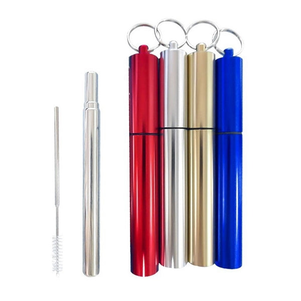 Telescopic Stainless Steel Travel Drinking Straws