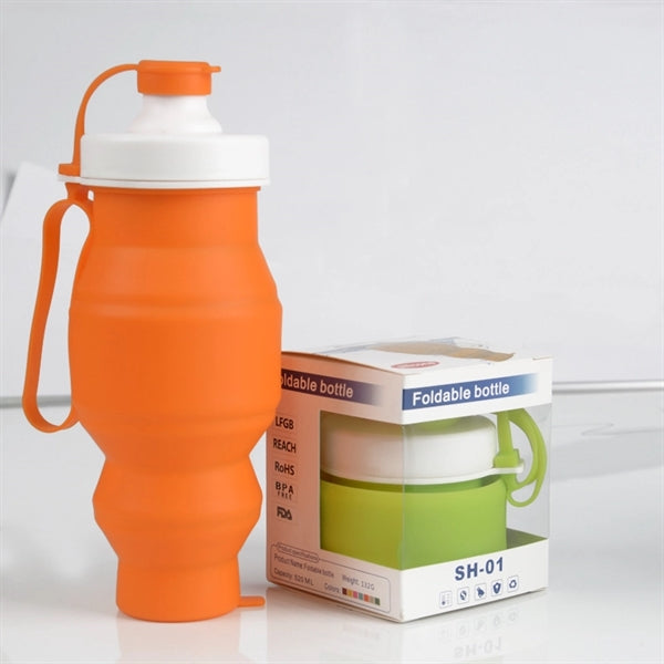 Folding Sports Cup Silicone Water Bottle