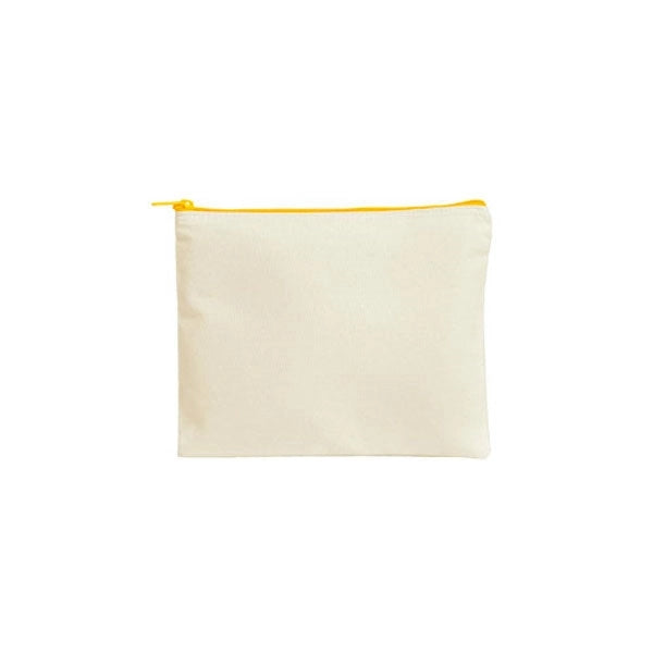 11" x 8.75" Large Zipper Cotton Pouch