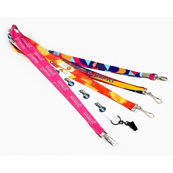 1/2" Lanyard with Double Bulldog Clip Linename(s): Promotion
