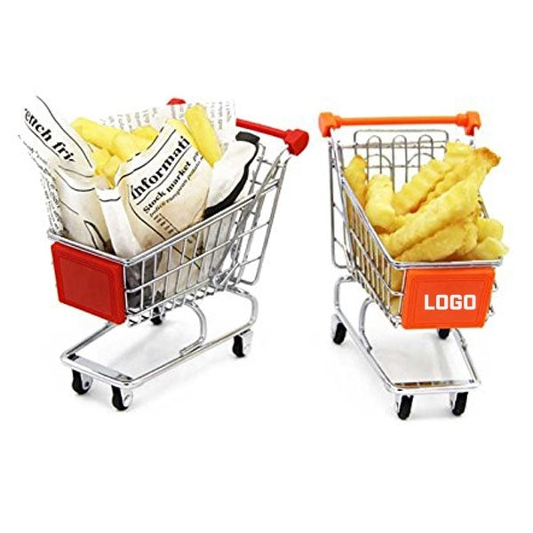 New Design Mini Shopping Cart Grocery Trolley Desk Metal