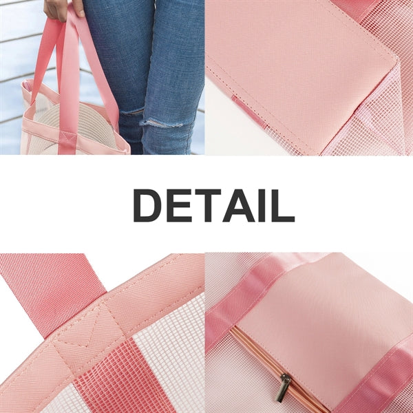 Mesh Beach Bag With Zipper