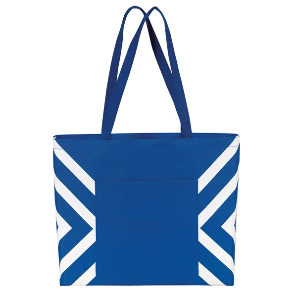 Geometric Print Open Tote Bag